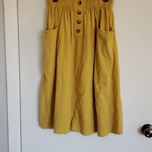 High waist midi skirt with pockets